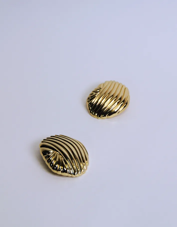 Jewellery<Bariano ROSSA SEASHELL STATEMENT EARRINGS GOLD