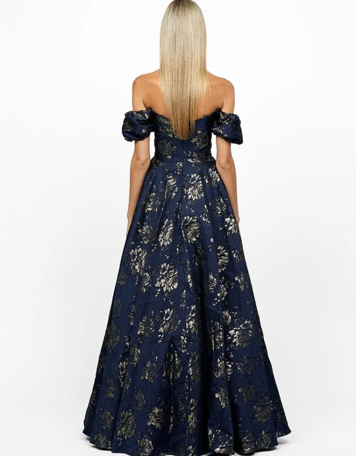Formal / Prom Dresses | Gowns / Ballgowns<Bariano SANDY SWEETHEART OFF SHOULDER GOWN B56D07L NAVY/GOLD