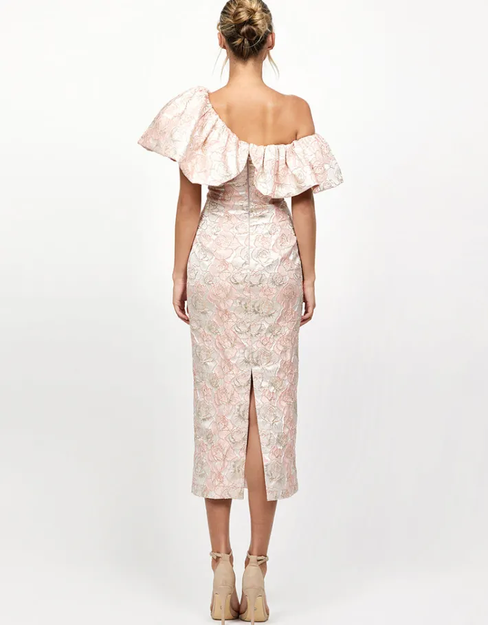 All Dresses | Maxi Dresses<Bariano SCARLET ONE SHOULDER MIDI BL75D53S BLUSH