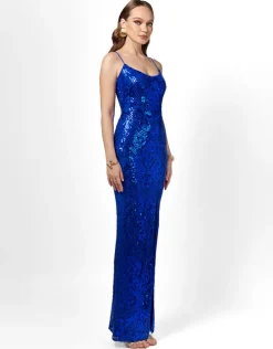 Formal / Prom Dresses<Bariano SERA STRAPPY BACK SEQUIN GOWN B75D17L COBALT