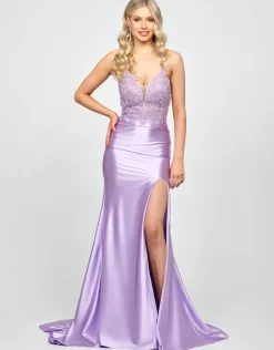 Formal / Prom Dresses | Maxi Dresses<Bariano SERAPHINE HIGH SPLIT GOWN B73D74L LILAC
