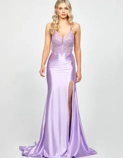 Formal / Prom Dresses | Maxi Dresses<Bariano SERAPHINE HIGH SPLIT GOWN B73D74L LILAC