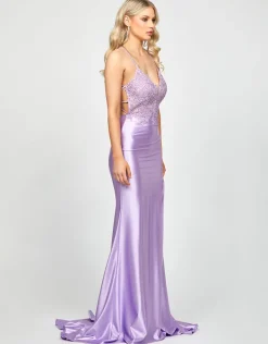 Formal / Prom Dresses | Maxi Dresses<Bariano SERAPHINE HIGH SPLIT GOWN B73D74L LILAC