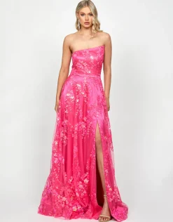 Gowns / Ballgowns | All Dresses<Bariano SERRA ASYMMETRIC GOWN B73D04L FUCHSIA