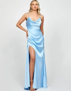 Formal / Prom Dresses | Maxi Dresses<Bariano SHERRY DIAMANTE STRAPPY GOWN B73D17L LIGHT BLUE