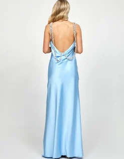 Formal / Prom Dresses | Maxi Dresses<Bariano SHERRY DIAMANTE STRAPPY GOWN B73D17L LIGHT BLUE