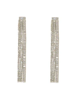 Jewellery<Bariano CRYSTAL DANGLE EARRINGS J74E13 SILVER
