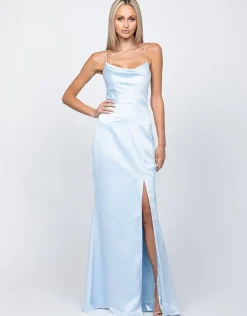 Gowns / Ballgowns | All Dresses<Bariano STEPHANIE COWL DRAPED SATIN GOWN B34D15L