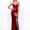 Gowns / Ballgowns | Maxi Dresses<Bariano STEPHANIE COWL DRAPED SEQUIN GOWN B34D15LSE
