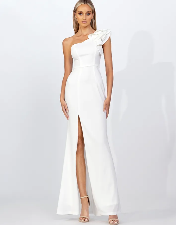 Gowns / Ballgowns | Maxi Dresses<Bariano SUE FRILL SHOULDER GOWN BB33D31LB