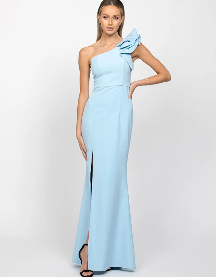 Gowns / Ballgowns | Maxi Dresses<Bariano SUE FRILL SHOULDER GOWN BB33D31LB