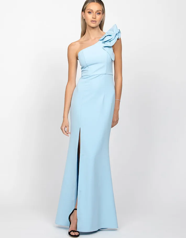 Gowns / Ballgowns | Maxi Dresses<Bariano SUE FRILL SHOULDER GOWN BB33D31LB