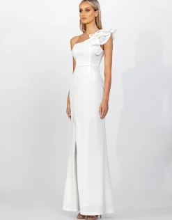 Gowns / Ballgowns | Maxi Dresses<Bariano SUE FRILL SHOULDER GOWN BB33D31LB