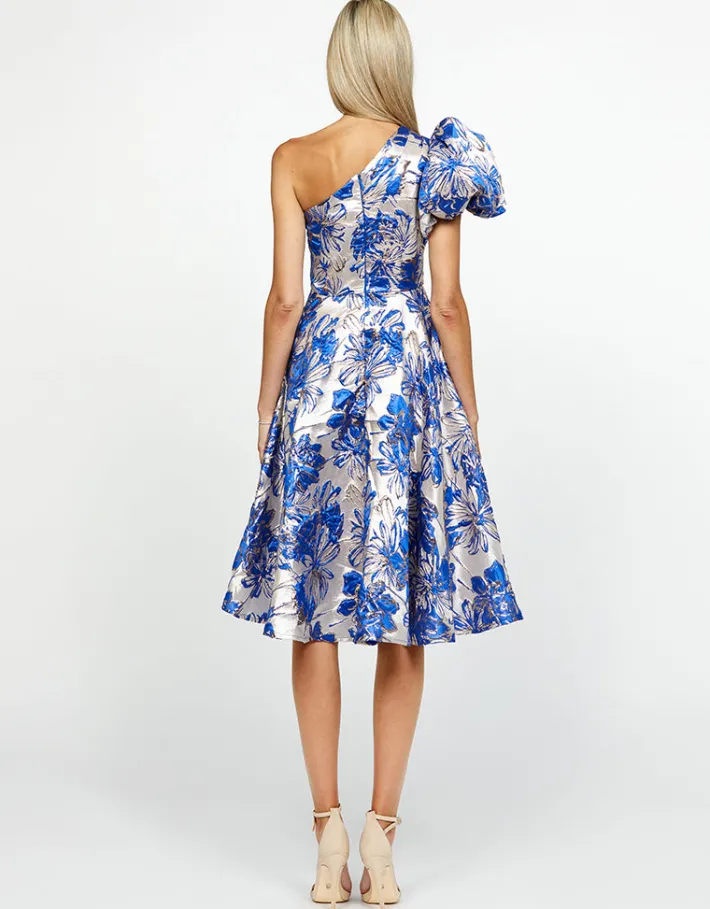 Midi Dresses | All Dresses<Bariano TALIA ONE SHOULDER DRESS BL67D03S BLUE