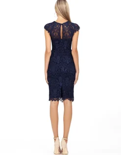 Midi Dresses | All Dresses<Bariano TAMARA CAP SLEEVE FITTED MIDI BL55D11S