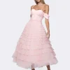 Formal / Prom Dresses | Midi Dresses<Bariano THEODORA OFF SHOULDER TEA LENGTH MIDI B64D16S