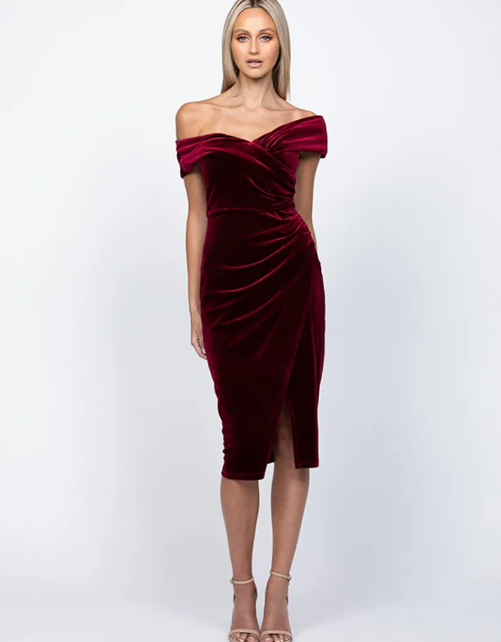 Midi Dresses | All Dresses<Bariano TILLY VELVET MIDI BL55D03S