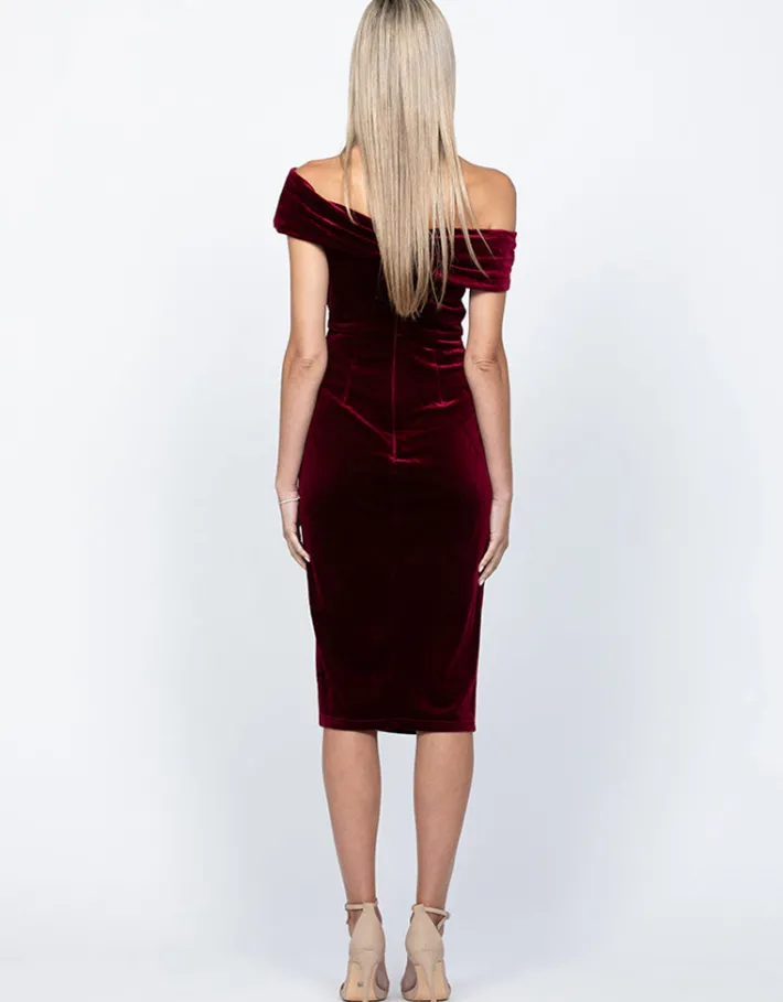 Midi Dresses | All Dresses<Bariano TILLY VELVET MIDI BL55D03S
