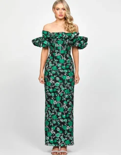 Maxi Dresses | All Dresses<Bariano WILLA FRILL COLUMN MAXI BL73D19L