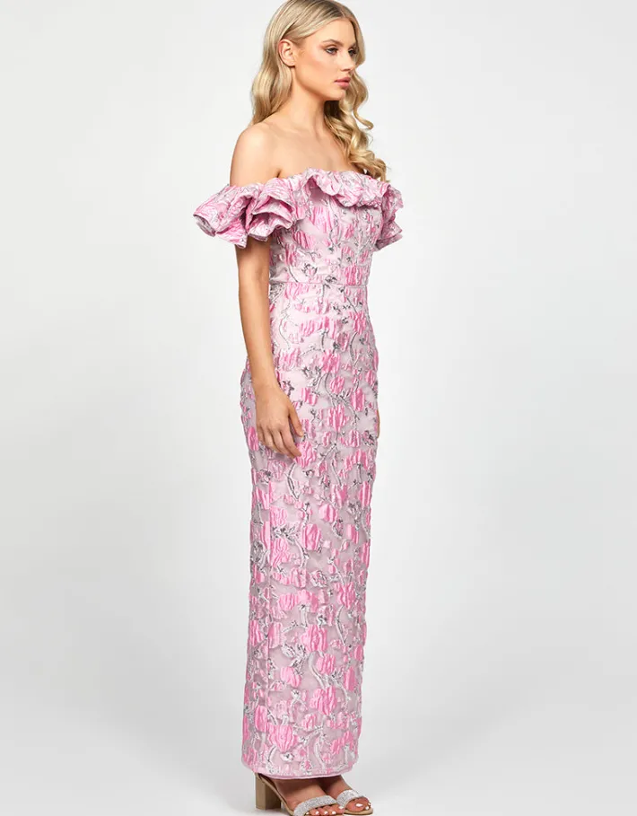 Maxi Dresses | All Dresses<Bariano WILLA FRILL COLUMN MAXI BL73D19L