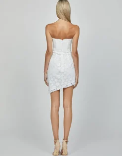 Mini Dresses | All Dresses<Bariano XANTHE STRAPLESS ASYMMETRIC MINI BL62D11S WHITE