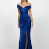 Formal / Prom Dresses | Gowns / Ballgowns<Bariano YVONNE OFF SHOULDER GOWN B54D10L ROYAL BLUE