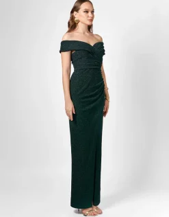 Formal / Prom Dresses | Maxi Dresses<Bariano ZIMI OFF SHOULDER MAXI BL75D02L EMERALD