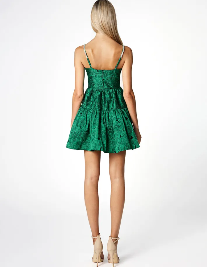 Mini Dresses | All Dresses<Bariano ZOFIA DIAMANTE STRAP MINI BL66D19S GREEN