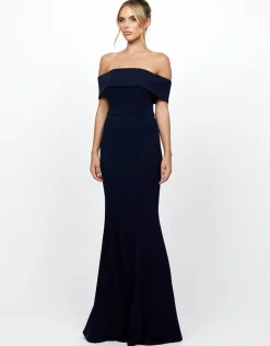 Formal / Prom Dresses | Maxi Dresses<Bariano ZOLA OFF SHOULDER GOWN B73D33LNT NAVY