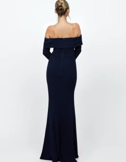 Formal / Prom Dresses | Maxi Dresses<Bariano ZOLA OFF SHOULDER GOWN B73D33LNT NAVY
