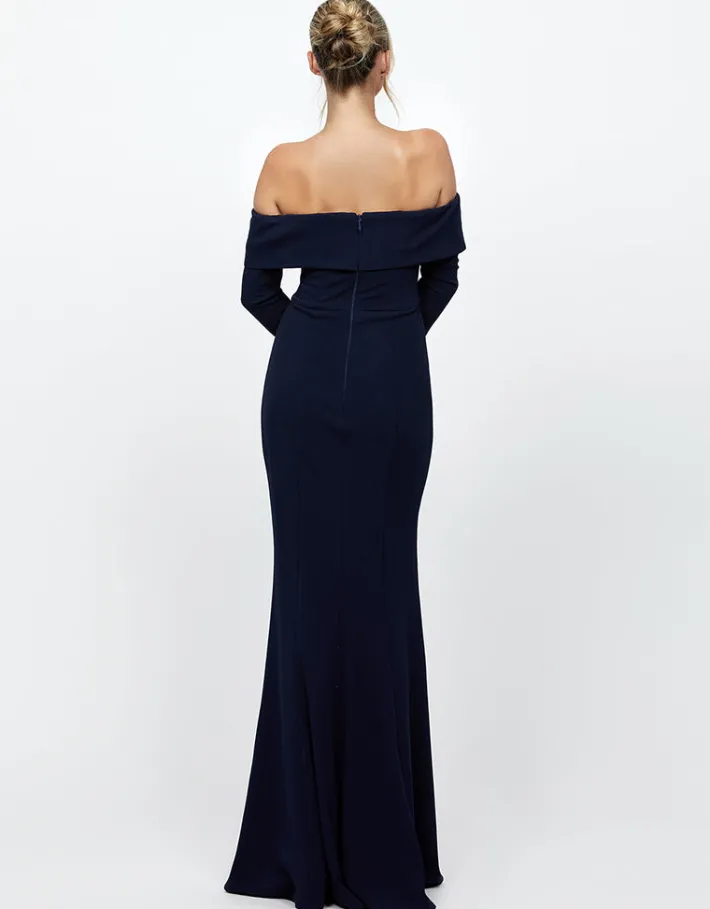 Formal / Prom Dresses | Maxi Dresses<Bariano ZOLA OFF SHOULDER GOWN B73D33LNT NAVY