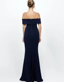 Formal / Prom Dresses | Maxi Dresses<Bariano ZOLA OFF SHOULDER GOWN B73D33LNT NAVY