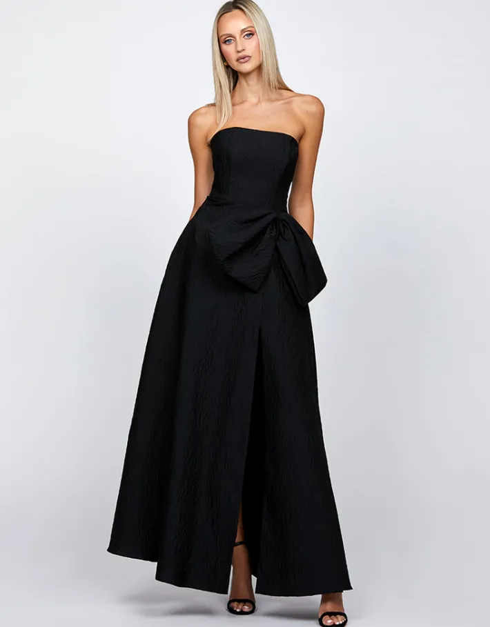 Formal / Prom Dresses | Gowns / Ballgowns<Bariano ZUZANNA STRAPLESS BOW MAXI BL71D04L BLACK