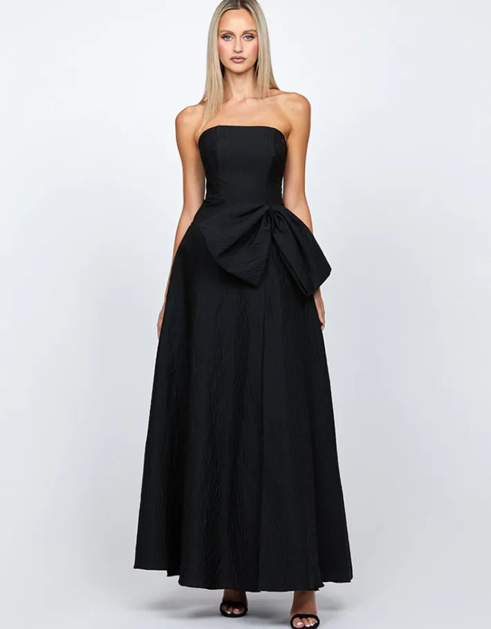 Formal / Prom Dresses | Gowns / Ballgowns<Bariano ZUZANNA STRAPLESS BOW MAXI BL71D04L BLACK