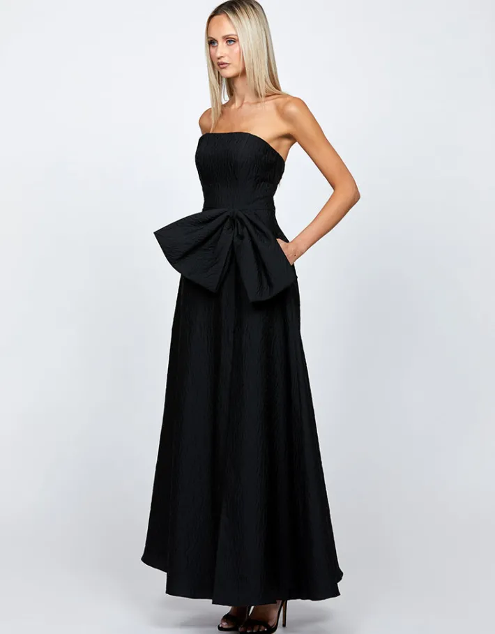 Formal / Prom Dresses | Gowns / Ballgowns<Bariano ZUZANNA STRAPLESS BOW MAXI BL71D04L BLACK